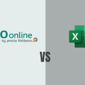 Comparison between NGO Online by Precio Fishbone and Microsoft Excel, highlighting the advantages of a specialized NGO management solution over traditional spreadsheet software